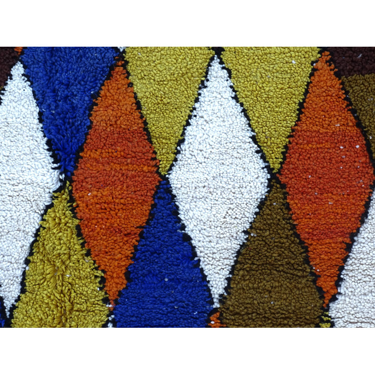 Corrigan Studio Conner Authentic HandKnotted Wool/Cotton White/Blue